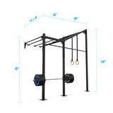 10' Wall-Mount Builder® Pull Up Rig: Advanced 1 length and width dimensions