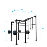 10' Freestanding Builder® Pull Up Rig: Advanced 1 length and width dimensions