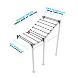 10' Wall-Mount Builder® Pull Up Rig Monkey bar middle spacing
