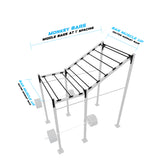 10' Freestanding Builder® Pull Up Rig Monkey bar middle spacing
