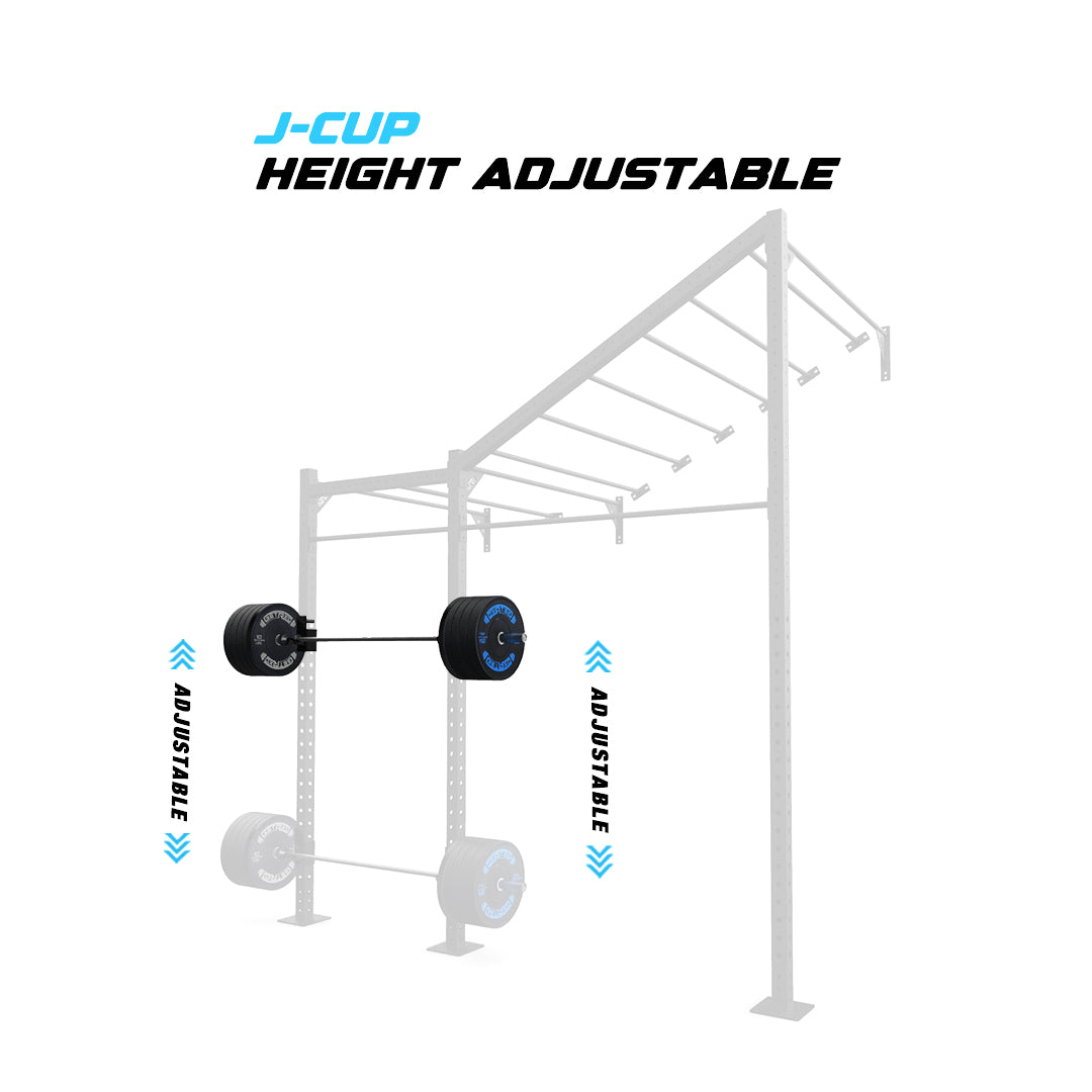 10' Wall-Mount Builder® Pull Up Rig J-Cup adjustability
