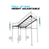 10' Freestanding Builder® Pull Up Rig Pull-Up Bar Adjustability