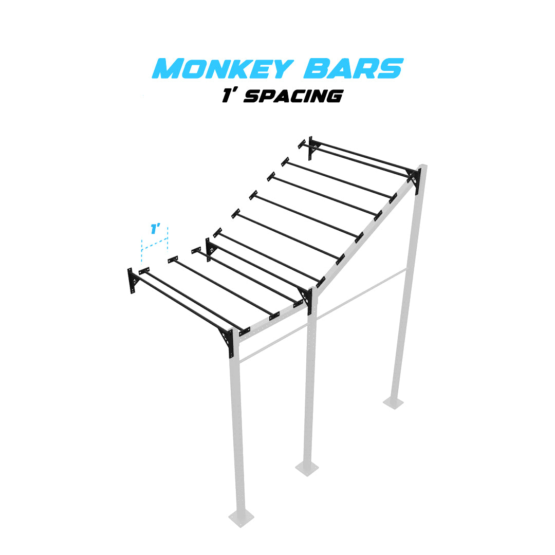 10' Wall-Mount Builder® Pull Up Rig 1' Spacing
