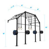 14' Wall-Mount Builder® Pull Up Rig: Advanced 1 length and width dimensions