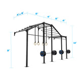 20' Wall-Mount Builder® Pull Up Rig: Advanced 1 length and width dimensions