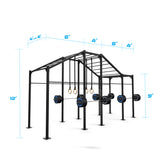 20' Freestanding Builder® Pull Up Rig: Advanced 1 length and width dimensions
