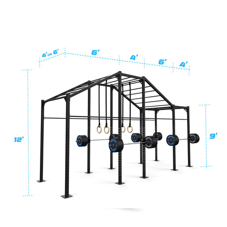 20' Freestanding Builder® Pull Up Rig: Advanced 1 length and width dimensions