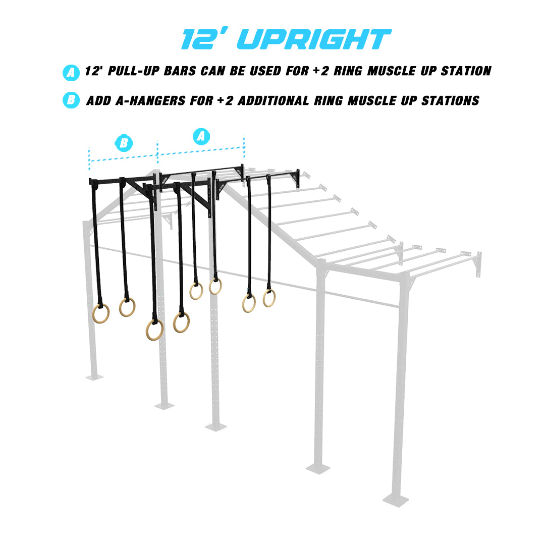 20' Wall-Mount Builder® Pull Up Rig 12' Upright Features
