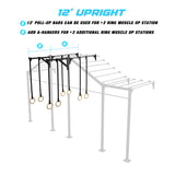 20' Wall-Mount Builder® Pull Up Rig 12' Upright Features
