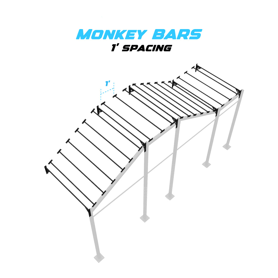 20' Wall-Mount Builder® Pull Up Rig 1' Spacing
