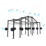 24' Freestanding Builder® Pull Up Rig: Advanced 1 length and width dimensions