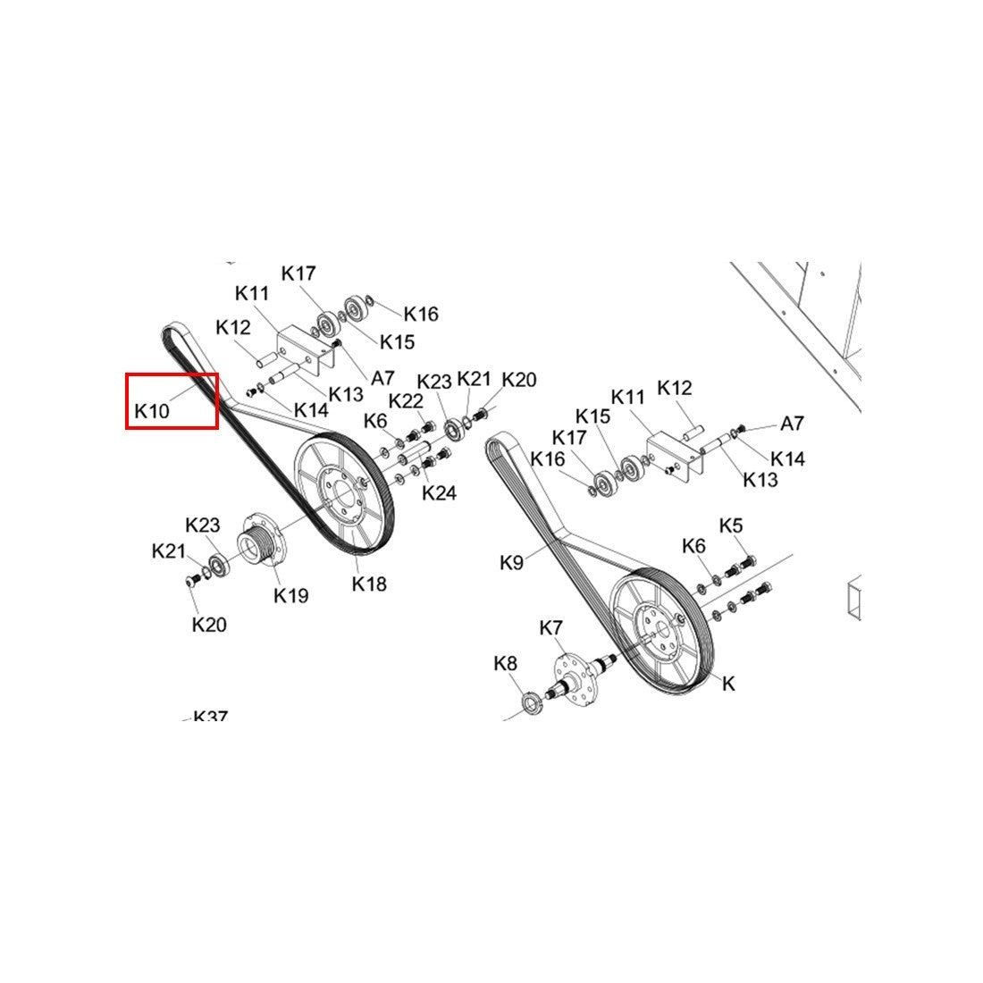 AMSB-PT-K10: Drive Belt 430J6