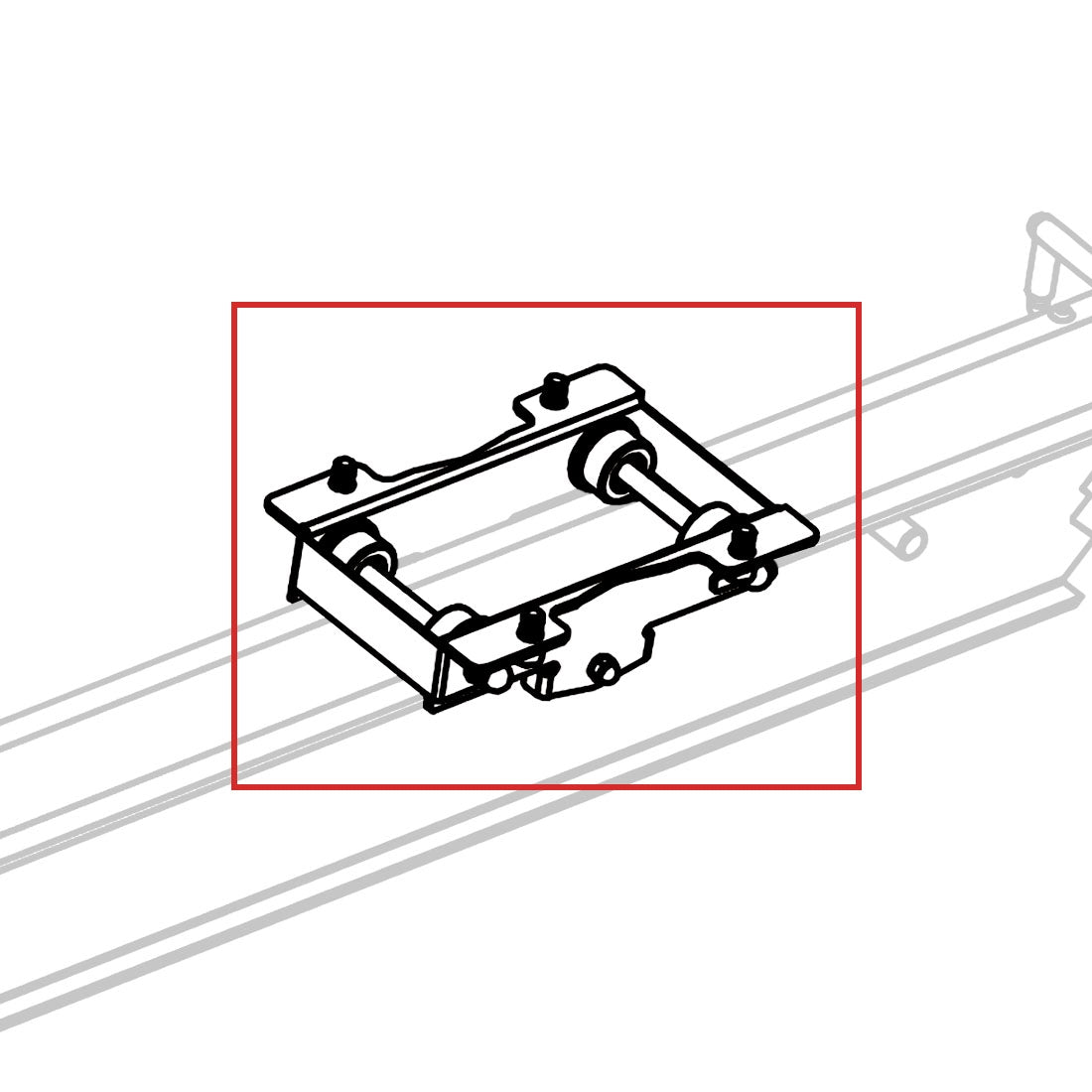 AR-2-PT-BC: Updated Seat Bracket for Xebex Fitness Rower 2.0
