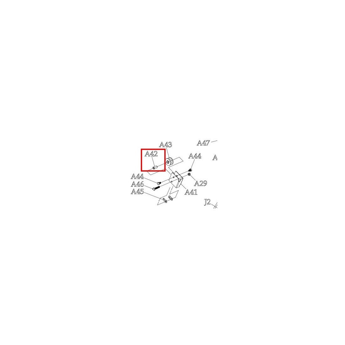 AR-2-PT-A42: Pulley Socket for Xebex Fitness Rower 2.0