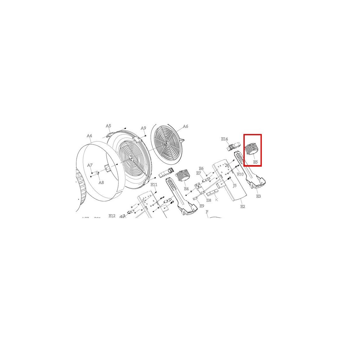 AR-2-PT-E05: Right Pedal Rest Cover
