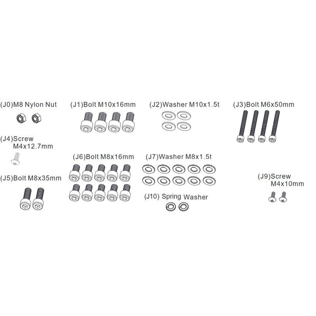AR-2-PT-JA: Part Kits( J0~J10 without J8)