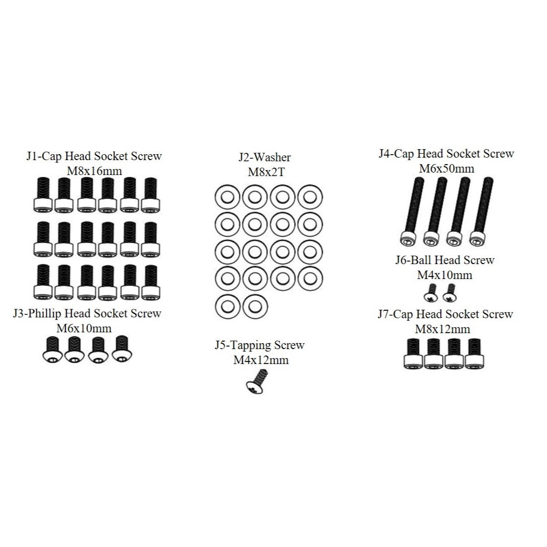 AR-3GL-PT-JA: Part Kits( J1~J7) for AR-3GL