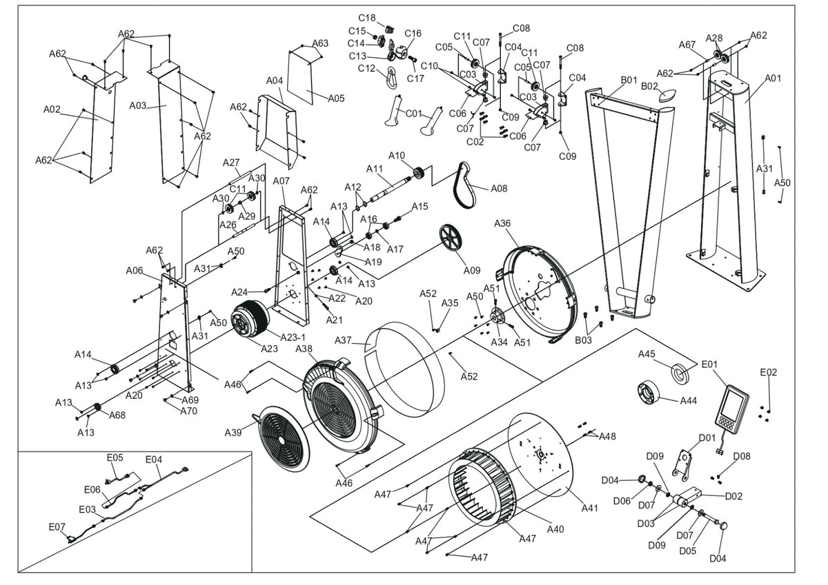 Xebex Fitness Air Ski Trainer Eco Assembly Manual