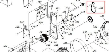 ASKI/APSKI-PT-A08: Drive Belt (250-J6)