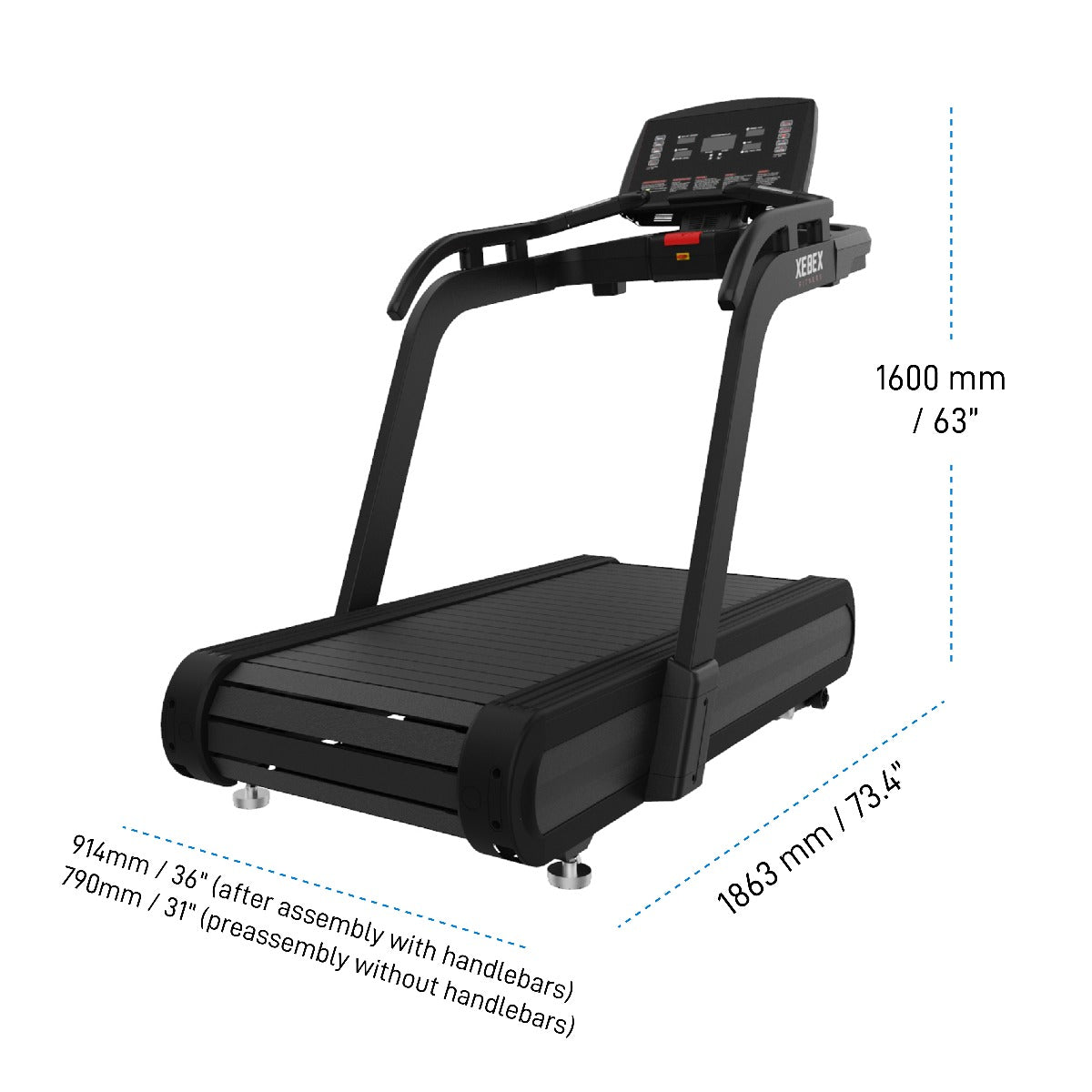 Xebex FreeRun Motorized Treadmill Smart Connect