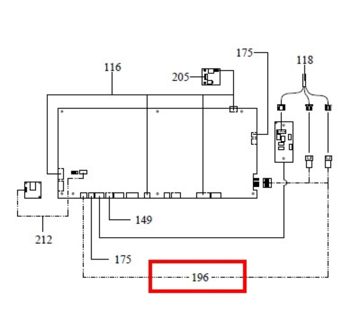 AST-PT-196: Membrane key connection wire (upper)