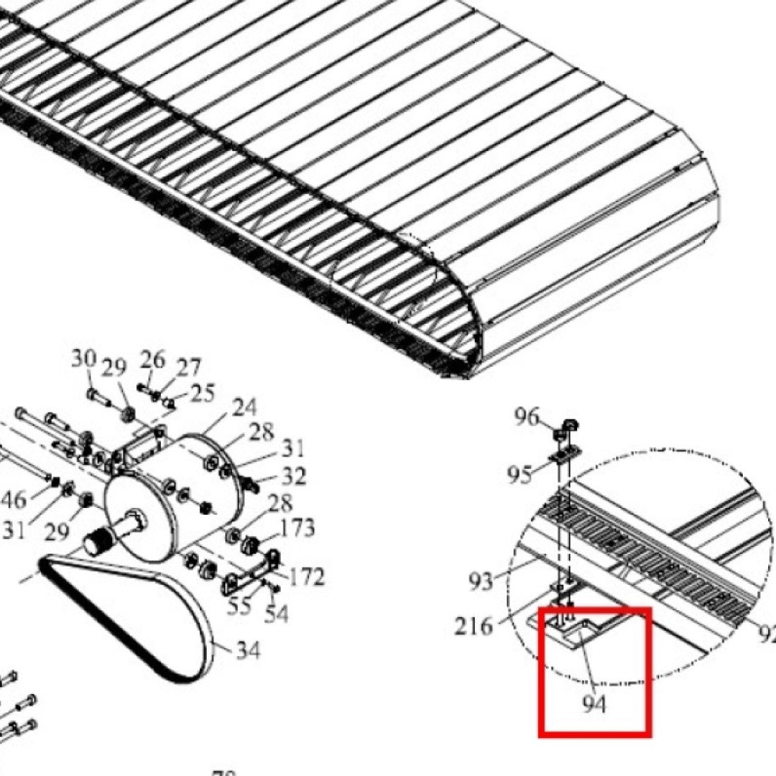  AST-PT-94: Pedal Set cludes:
(1) x P-4819  Pedal
(1) x AAL621E0558-002  Pedal al supporting shelf
(4) x SOC5ZN  Carriage screw