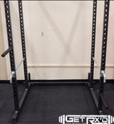 Peg Bars can be used as plate storage on the uprights of a Pro Power Cage, Goliath Power Cage, Cross Rigs, or Builder Rigs