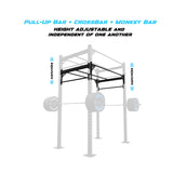 4' Freestanding Builder® Pull Up Rig  Pull-Up Bar, Crossbar and Monkey Bar Adjustability