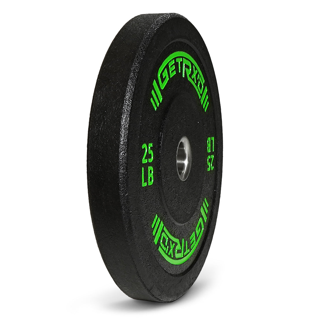 Black Crumb Rubber Bumper Plate: 25 LBS