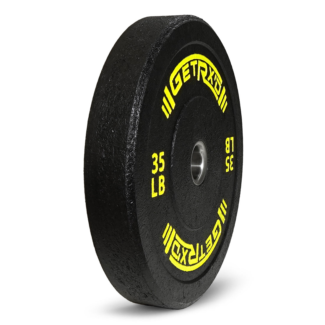 Black Crumb Rubber Bumper Plate: 35 LBS