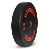 Black Crumb Rubber Bumper Plate: 55 LBS