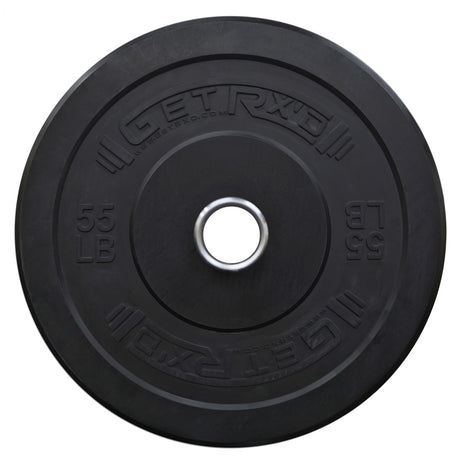 The Premium 55# Bumper Plate is as thin as 45# so you can fit more weight on a bar!