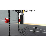 Bars, plates, dumbbells, kettlebells, and other accessories sold separately.