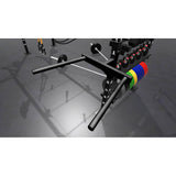 Bars, plates, dumbbells, kettlebells, and other accessories sold separately.