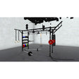 Bars, plates, dumbbells, kettlebells, and other accessories sold separately.
