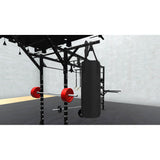 Bars, plates, dumbbells, kettlebells, and other accessories sold separately.