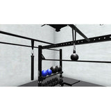 Bars, plates, dumbbells, kettlebells, and other accessories sold separately.