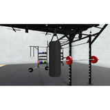 Bars, plates, dumbbells, kettlebells, and other accessories sold separately.