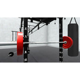 Bars, plates, dumbbells, kettlebells, and other accessories sold separately.