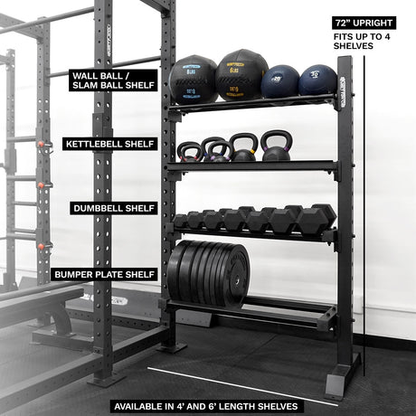 4' Builder Storage add-on can be extended from an existing freestanding Builder Storage System, power cage, or pull-up rig