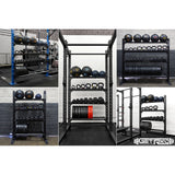 Endless customization options with Builder Storage System: Fit into your Builder Rig/power cage or add onto an existing rig or storage system