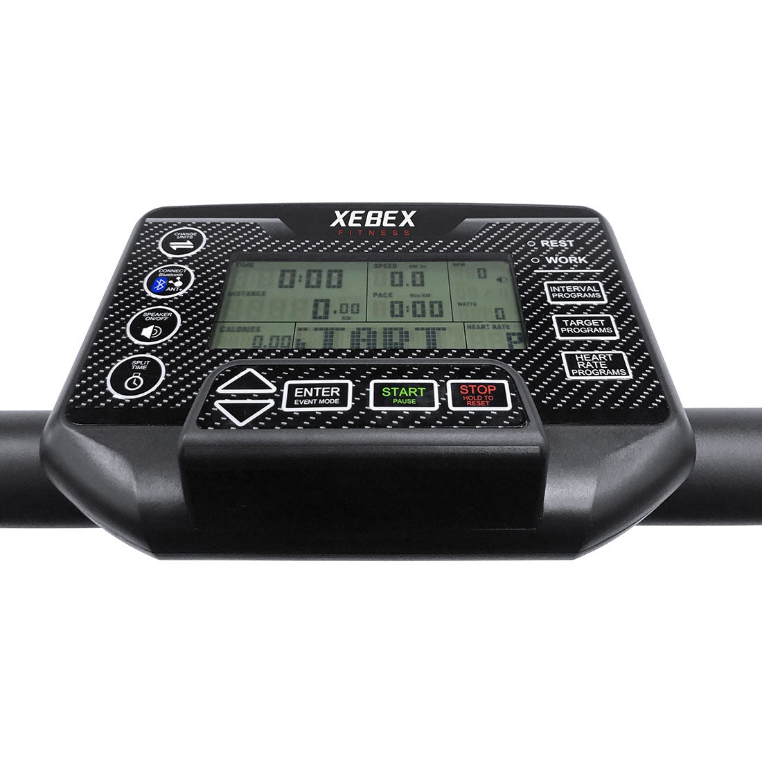 Rest a smartphone or tablet on the large, easy to read console