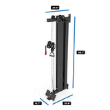 Dimensions of Functional Trainer Single Column Weight Stack 1000