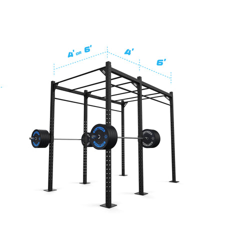 10' Freestanding Builder® Pull Up Rig: Intermediate 1 w/ 2' Monkey Bar Spacing length and width dimensions