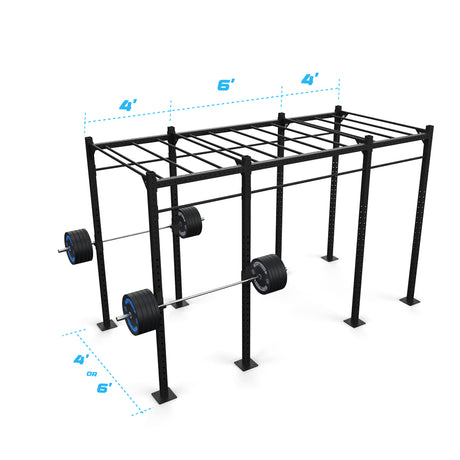 14' Freestanding Builder® Pull Up Rig: Intermediate 1 length and width dimensions