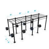 20' Freestanding Builder® Pull Up Rig: Intermediate 1  length and width dimensions