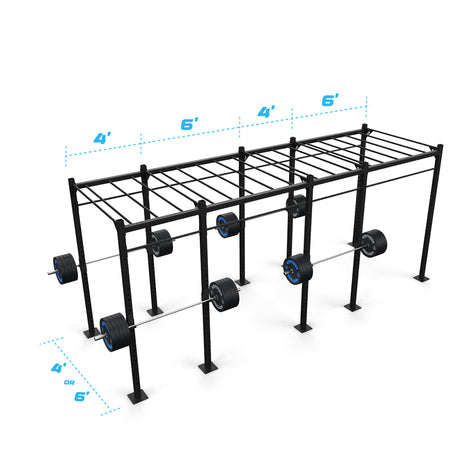 20' Freestanding Builder® Pull Up Rig: Intermediate 1  length and width dimensions