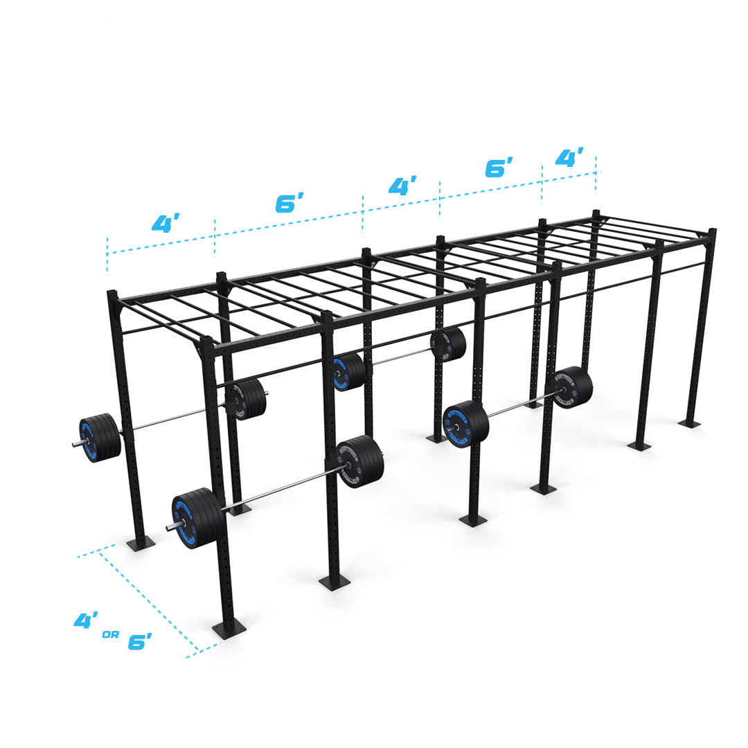 24' Freestanding Builder® Pull Up Rig: Intermediate 1 length and width dimensions