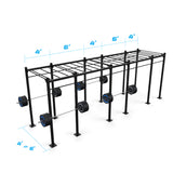 24' Freestanding Builder® Pull Up Rig: Intermediate 1 length and width dimensions