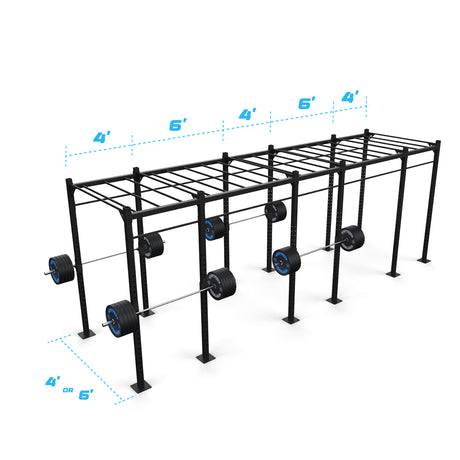 24' Freestanding Builder® Pull Up Rig: Intermediate 1 length and width dimensions